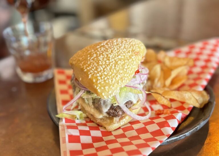 Triangular Burger Siteline | First Look Inside Gracie, the New Restaurant at the Harbor